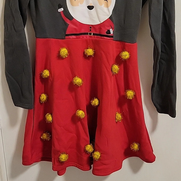 Holiday Party Dress M Christmas Long Sleeve Santa Ugly Sweater Dress Up Costume - Picture 3 of 5